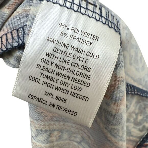 Style & Co Peasant Top XXL Blue Boho Stretch Jersey Short Sleeve Blouse NWT - Picture 7 of 7